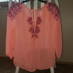 Sheer Bohemian top, American Eagle Outfitters S/P